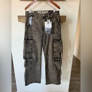 VIP Jeans|Women’s Dark Gray Olive Cargo Pants,deep pockets•••Size 13/31–NWT